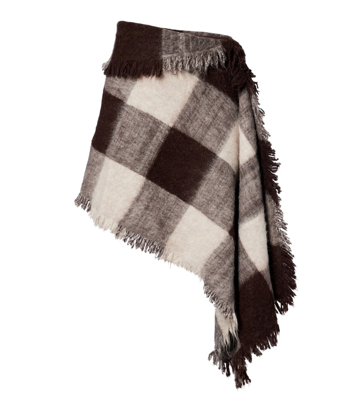 Photo: Proenza Schouler Kai checked alpaca and wool-blend miniskirt