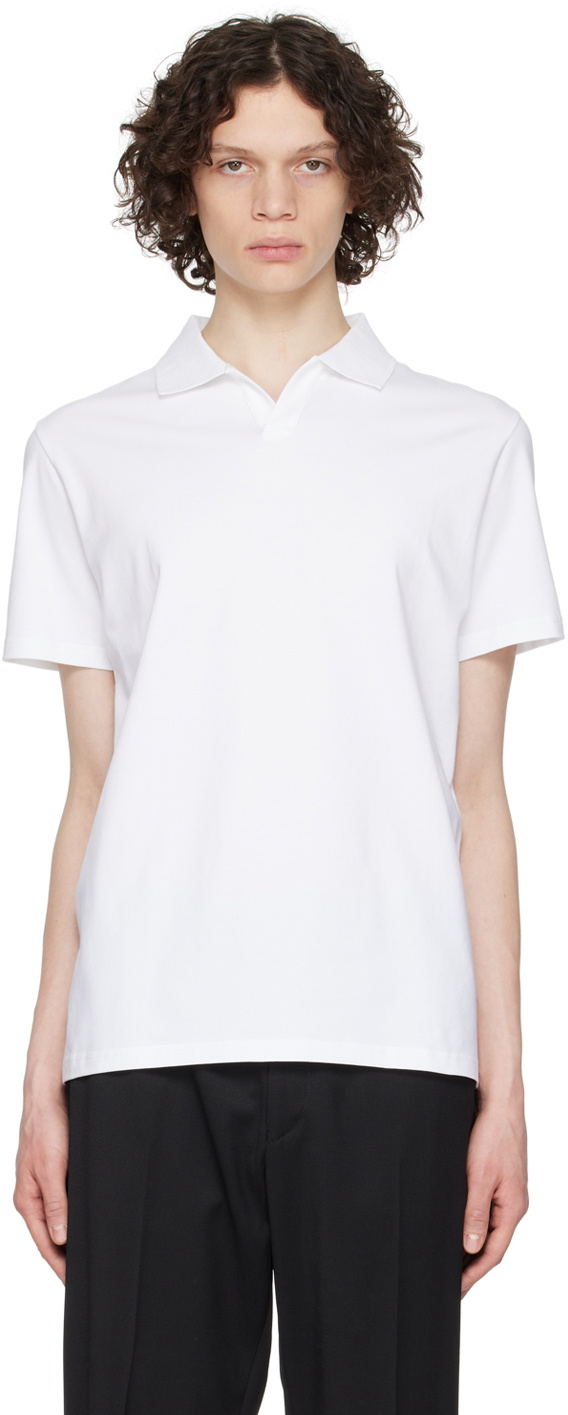 Filippa K White Spread Collar Polo