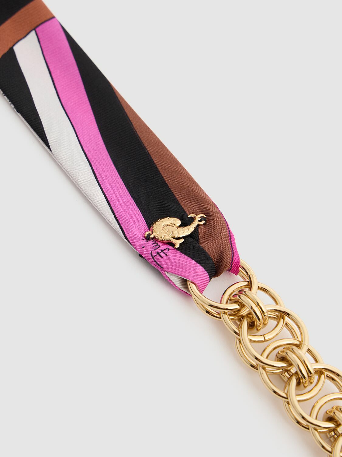 【送料&関税込】Pucci Silk Twill Bandeau Chain Bracelet SILK TWILL BANDEAU CHAIN BRACELET for Women - Emilio Pucci