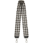 Stefan Cooke Black & Silver Button Bag Strap