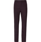 Balenciaga - Slim-Fit Checked Twill Trousers - Men - Claret