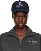 Sporty & Rich Navy Vendome Wool Cap