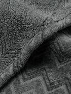 Missoni Home - Chalk Striped Cotton-Terry Jacquard Hooded Robe - Gray