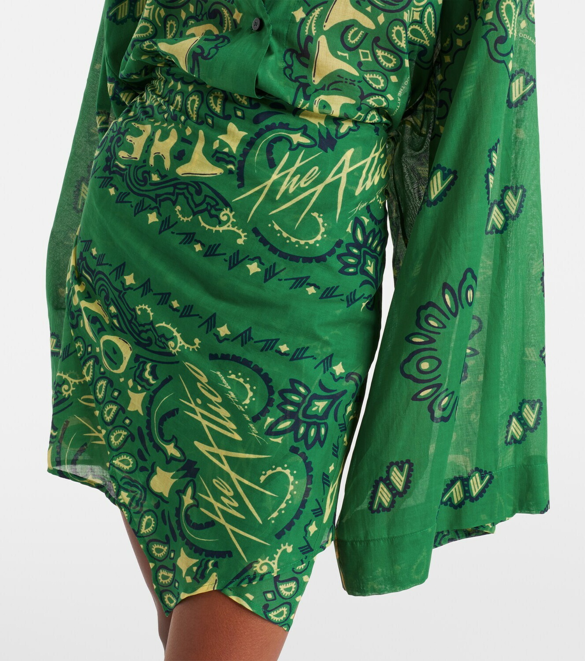 The Attico Bandana cotton muslin minidress