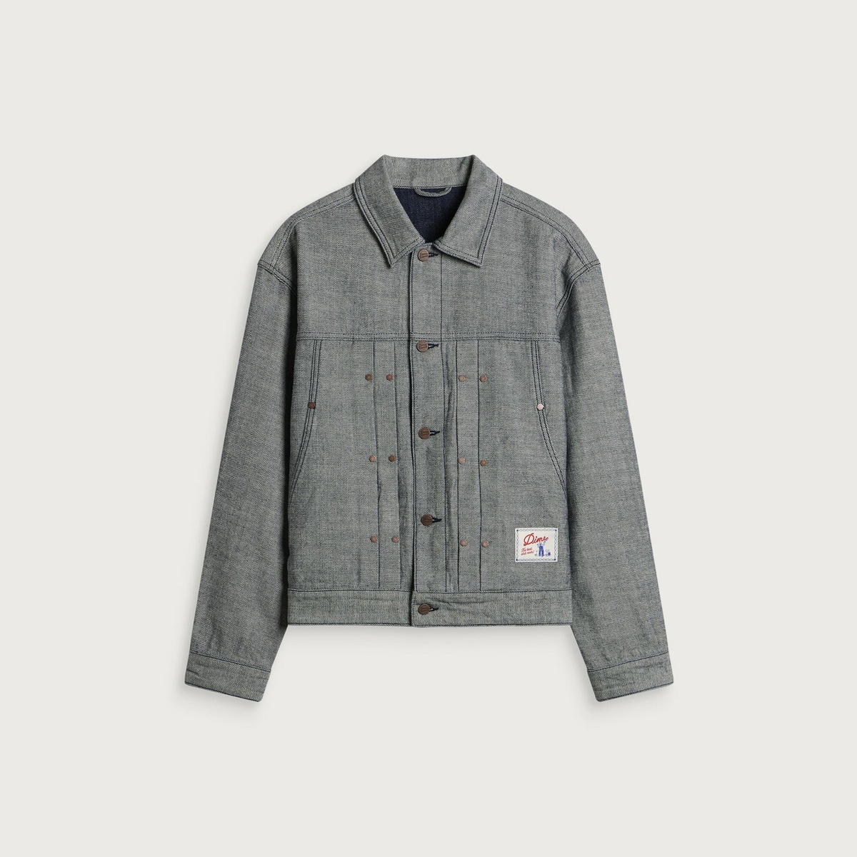 Dime Women's Pleated Denim Jacket in Reversed Indigo