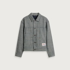 Dime Women's Pleated Denim Jacket in Reversed Indigo