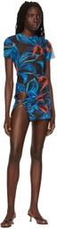 Louisa Ballou Blue Double Ring Cover Up Skirt