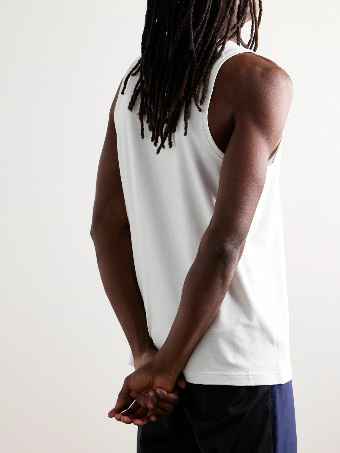 Nike Training - Primary Logo-Embroidered Cotton-Blend Dri-FIT Tank Top - White