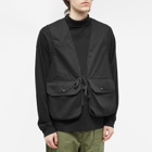 Engineered Garments Men's Fowl Vest in Black Twill