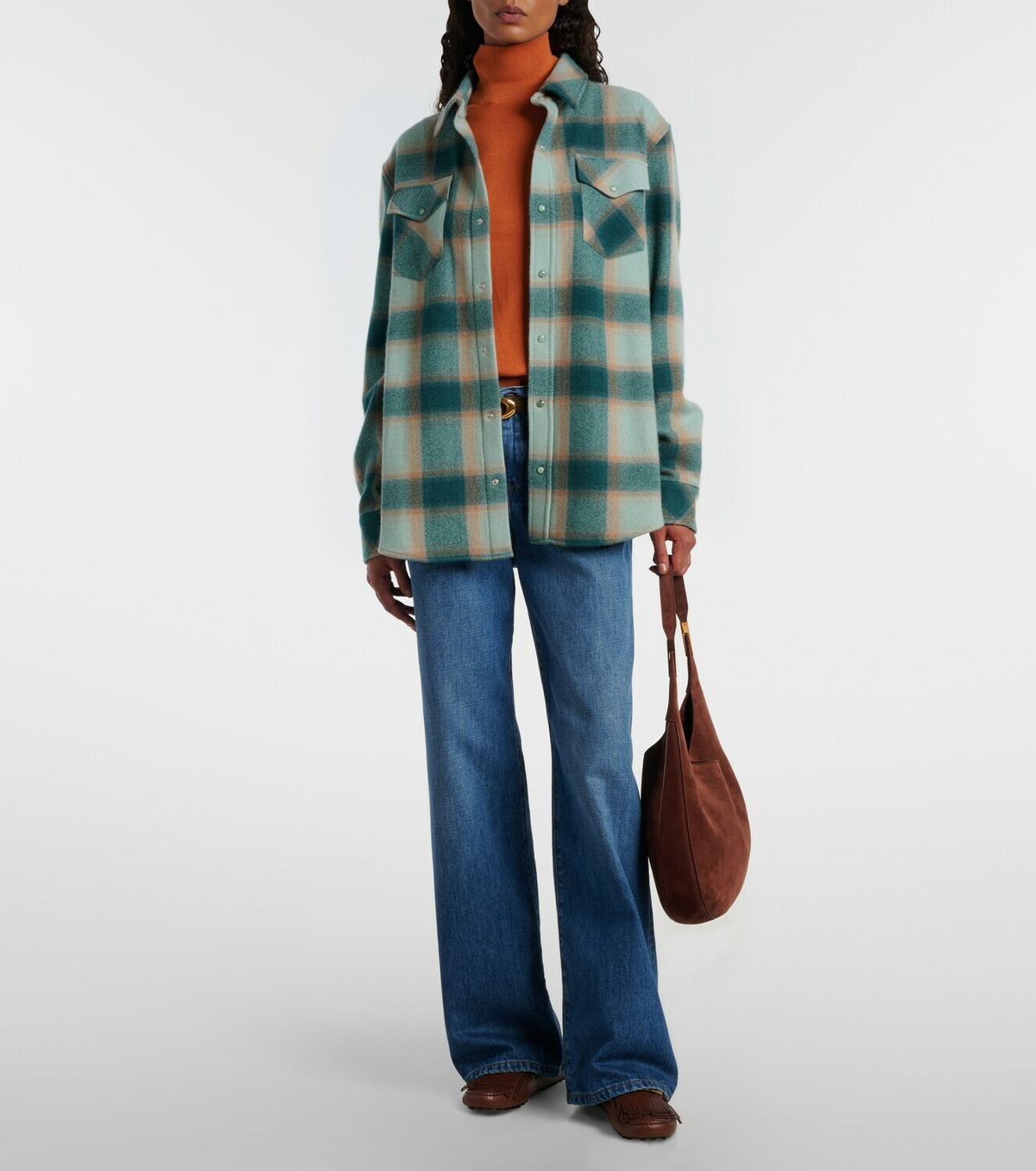 God's True Cashmere Checked cashmere overshirt