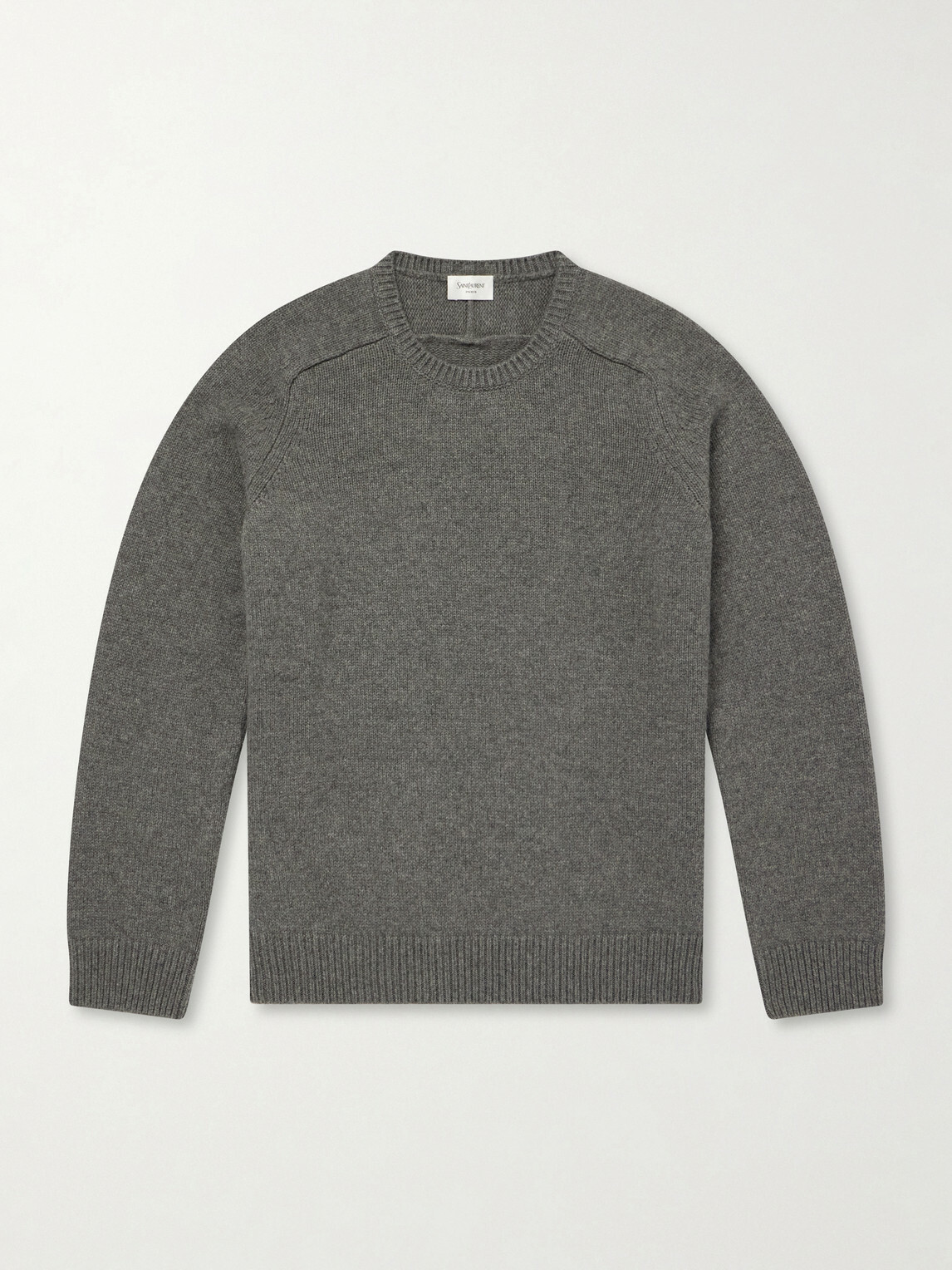 SAINT LAURENT - Cashmere and Wool-Blend Sweater - Gray