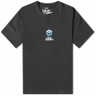 Blue Flowers Men's Flower T-Shirt in Black