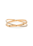 Tory Burch Icon Double Pavé 18kt Gold-plated Bracelet
