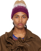 Y/Project Purple & Beige Gradient Beanie