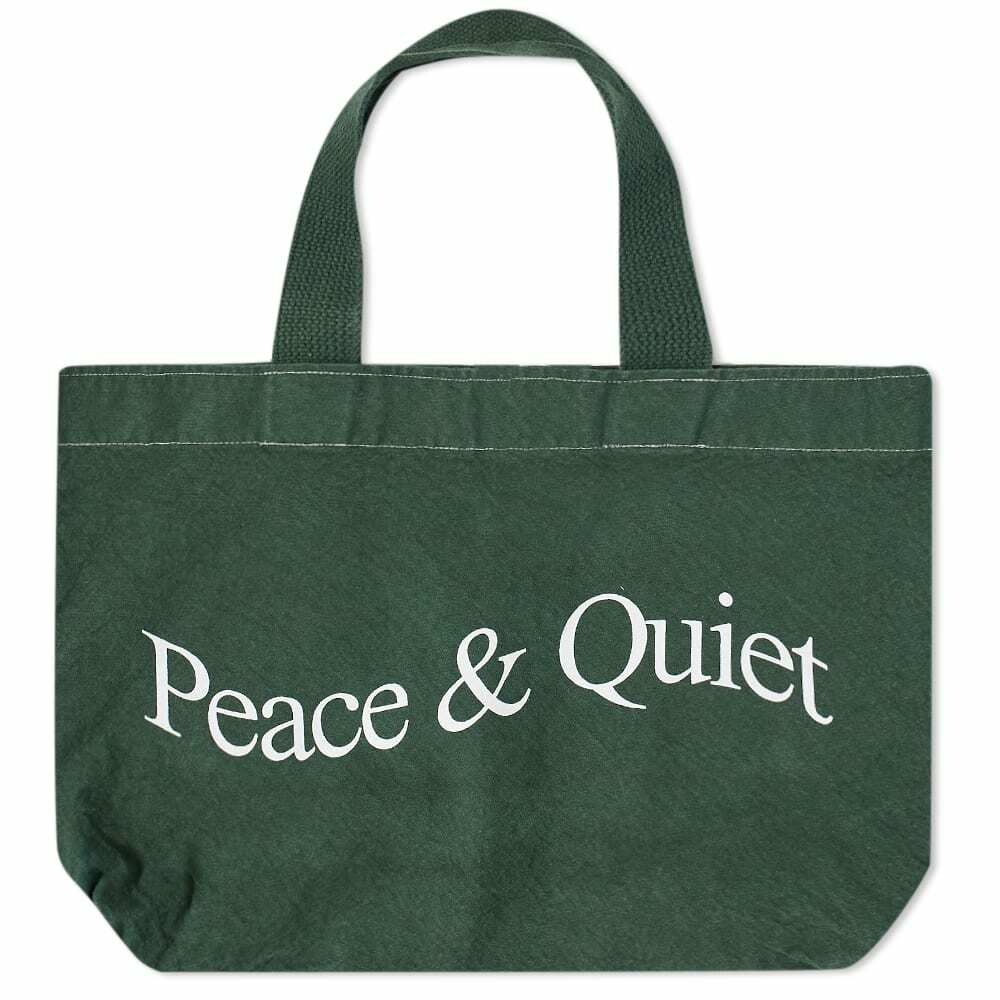 Photo: Museum of Peace and Quiet Wordmark Tote in Forest