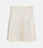 Chloe - High-rise linen shorts