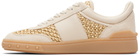 Valentino Garavani Off-White & Beige Upvillage Woven Faux-Raffia Sneakers