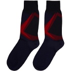 Marni Navy Patterned Socks
