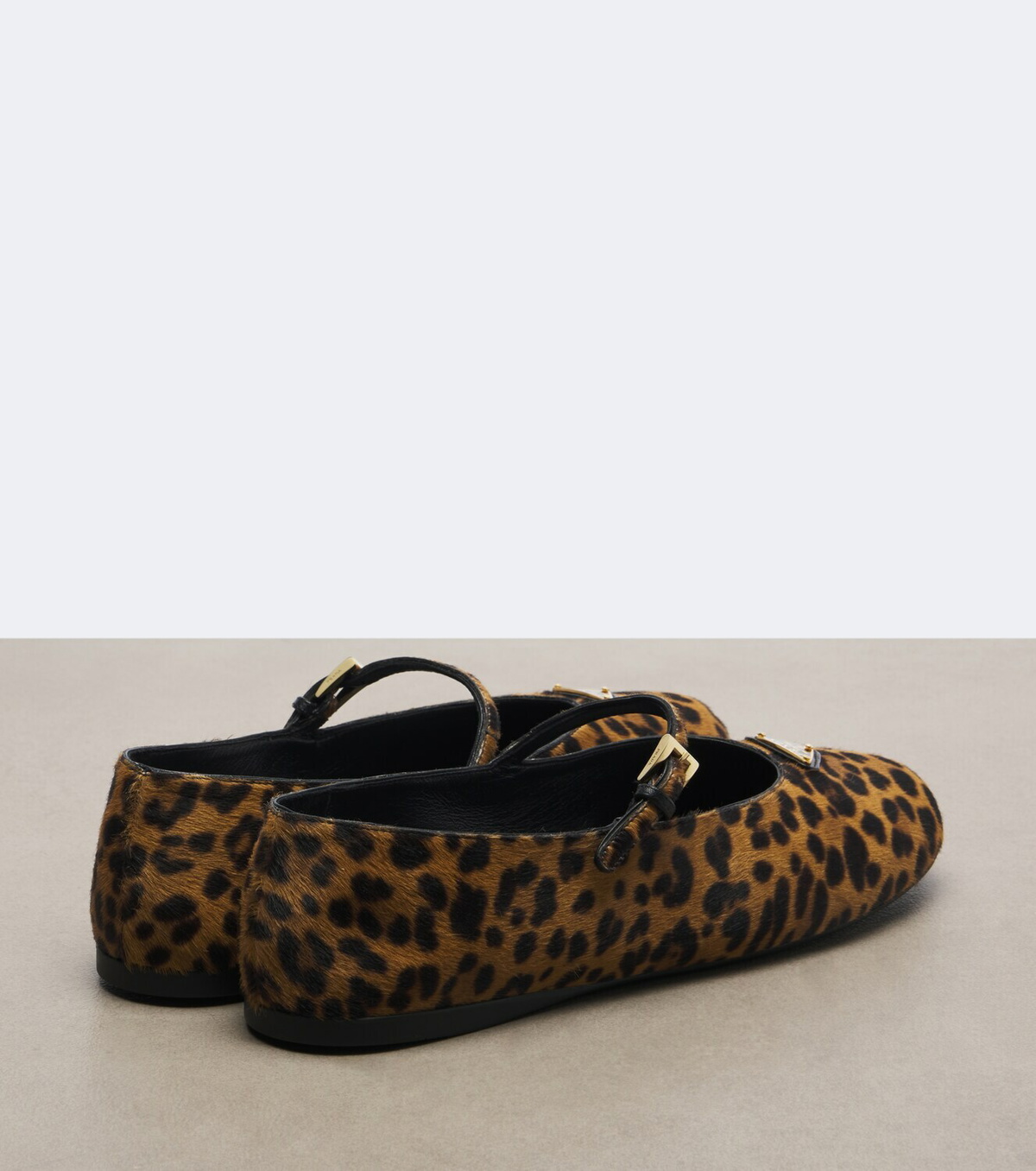 Prada Leopard-print calf hair Mary Jane flats