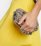 Alexander McQueen Knuckle Small embellished leather clutch bag