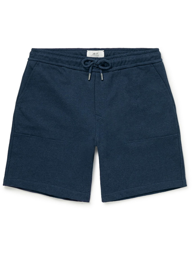 Photo: Mr P. - Cotton-Jersey Drawstring Shorts - Blue
