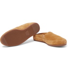 Mulo - Suede Backless Slippers - Brown