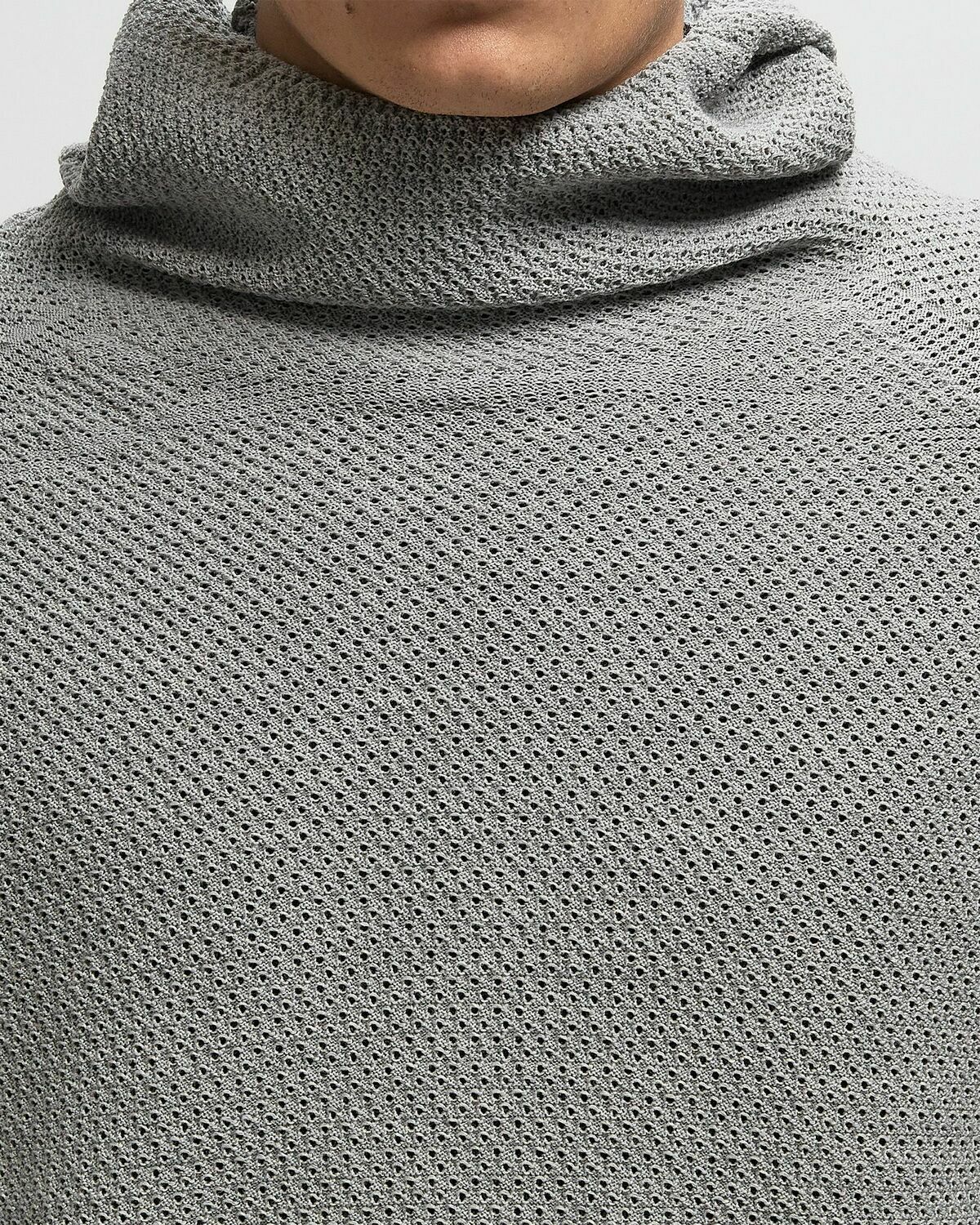 Goldwin 0 Perforated Wholegarment Knit Top Grey Mens Hoody Goldwin