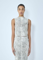 Alexander Wang Snake-Print Embossed Tank Top