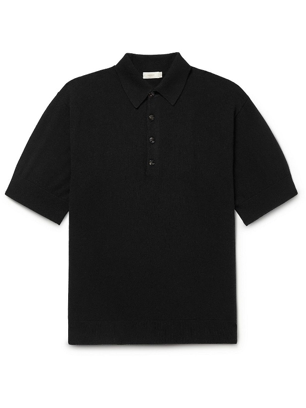 Photo: Agnona - Cashmere Polo Shirt - Black
