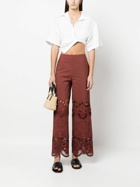 VALENTINO - Broderie Infinie Flower Trousers