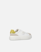 Pinko Sneakers With Platform Sole And Coloured Heel White/Lime