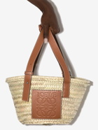 LOEWE - Basket Small Raffia And Leather Tote Bag