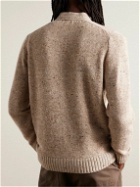 Inis Meáin - Donegal Merino Wool and Cashmere-Blend Zip-Up Cardigan - Neutrals