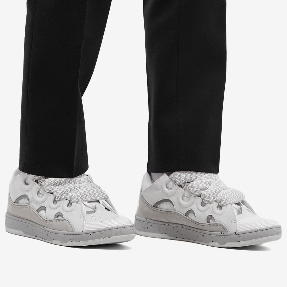Lanvin Men's Curb Sneakers in Grey/White Lanvin