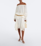 Xu Zhi Lace-trimmed off-shoulder top