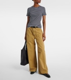 Veronica Beard Pruitt striped cotton-blend T-shirt