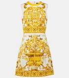 Dolce&Gabbana Majolica cotton-blend brocade minidress