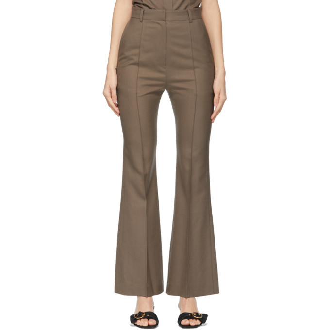 Photo: DRAE Brown Summer Wool Bootcut Trousers