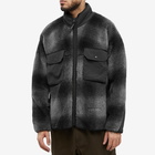 And Wander Men's Check Boa Jacket in Black