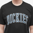 Dickies Men's Aitkin College Logo T-Shirt in Black/Airforce Blue