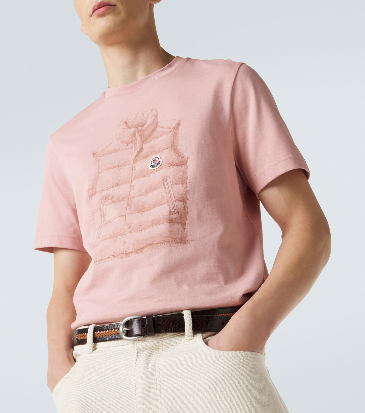 Moncler Printed cotton jersey T-shirt