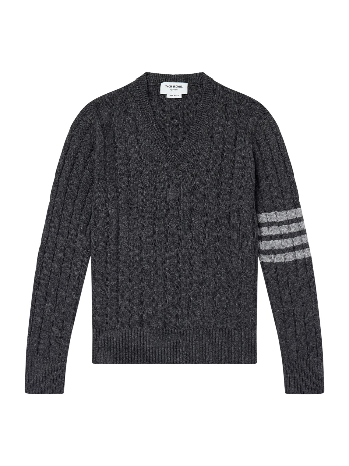Thom Browne Men's Classic Merino Cardigan in Navy Thom Browne