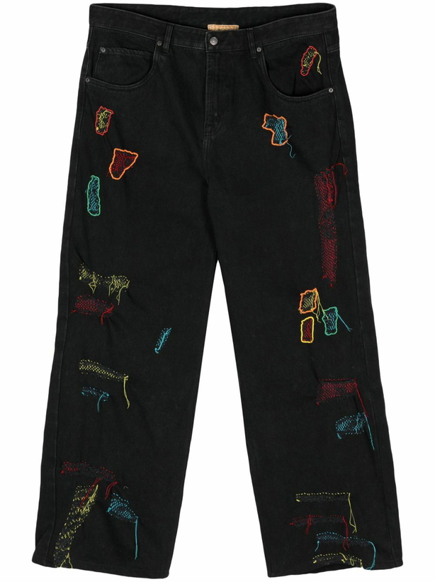 Photo: Glass Cypress Black Reconstructed Loose Jeans
