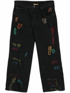 Glass Cypress Black Reconstructed Loose Jeans