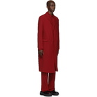 Valentino Red Plisse Coat