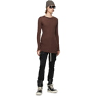 Rick Owens Red Rib Long Sleeve T-Shirt