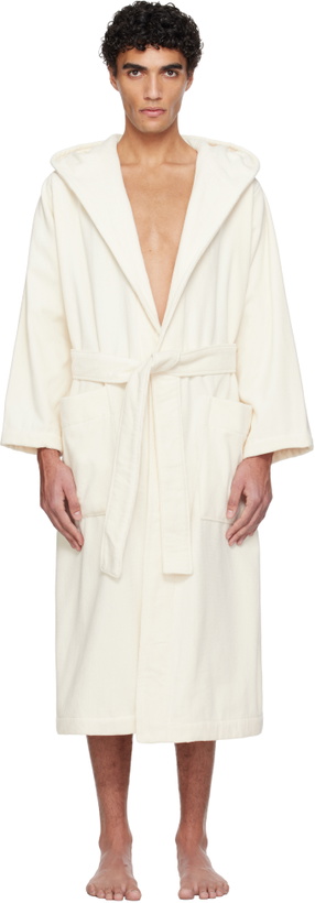 Photo: Tekla Off-White Terry Hooded Bathrobe