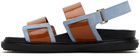Marni Tan & Blue Fussbett Sandals