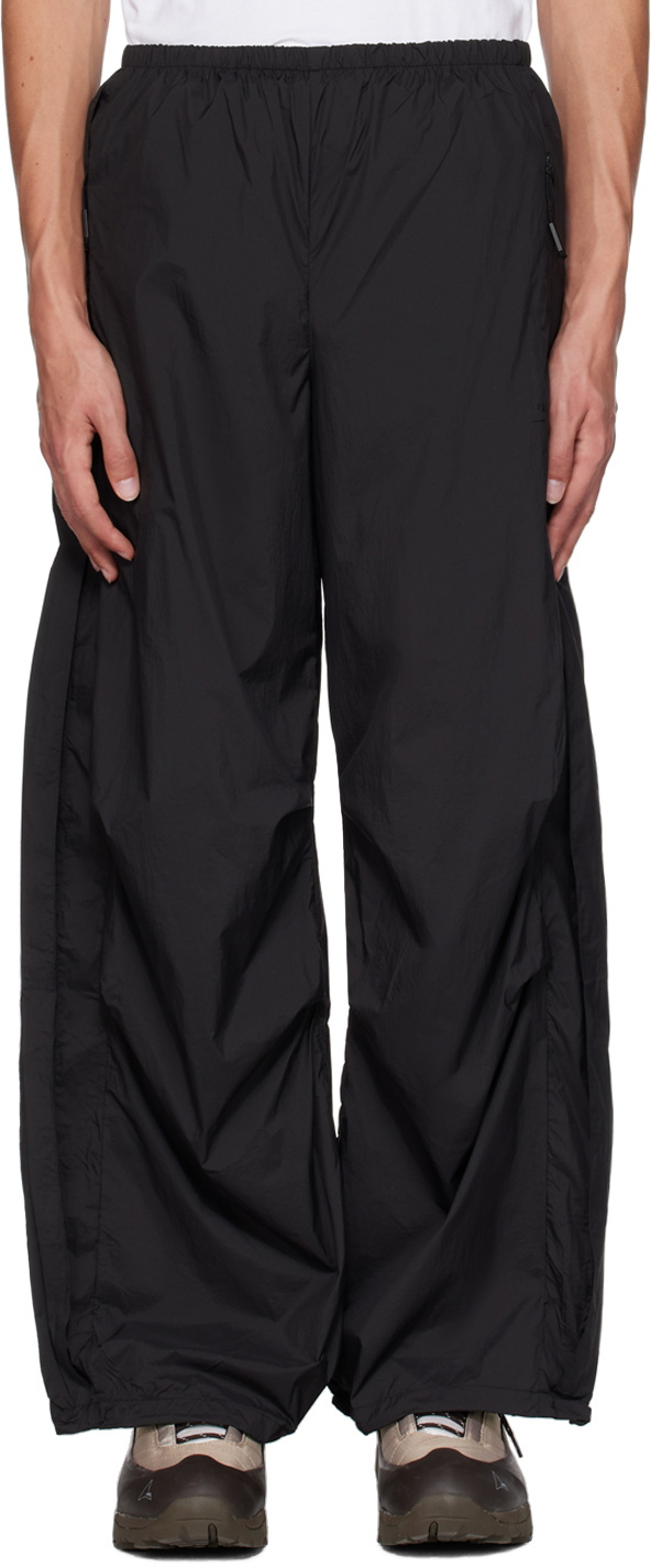 RAINS Black Naha Wide Lounge Pants