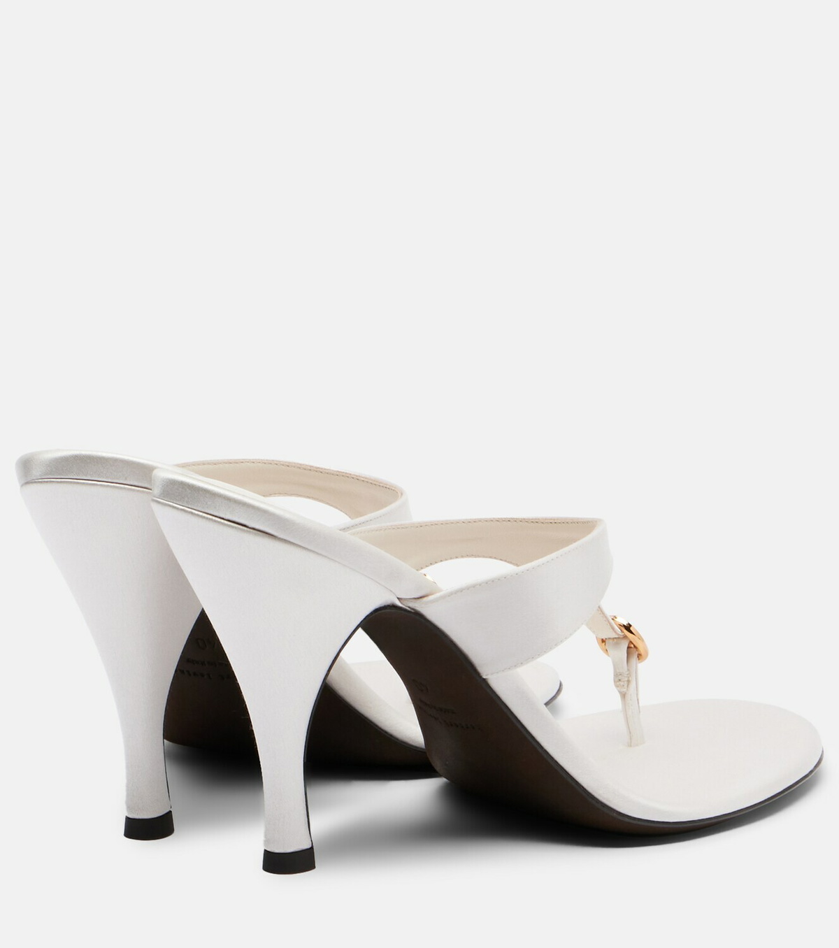 Herbert Levine Kiss And Tell embellished satin thong sandals